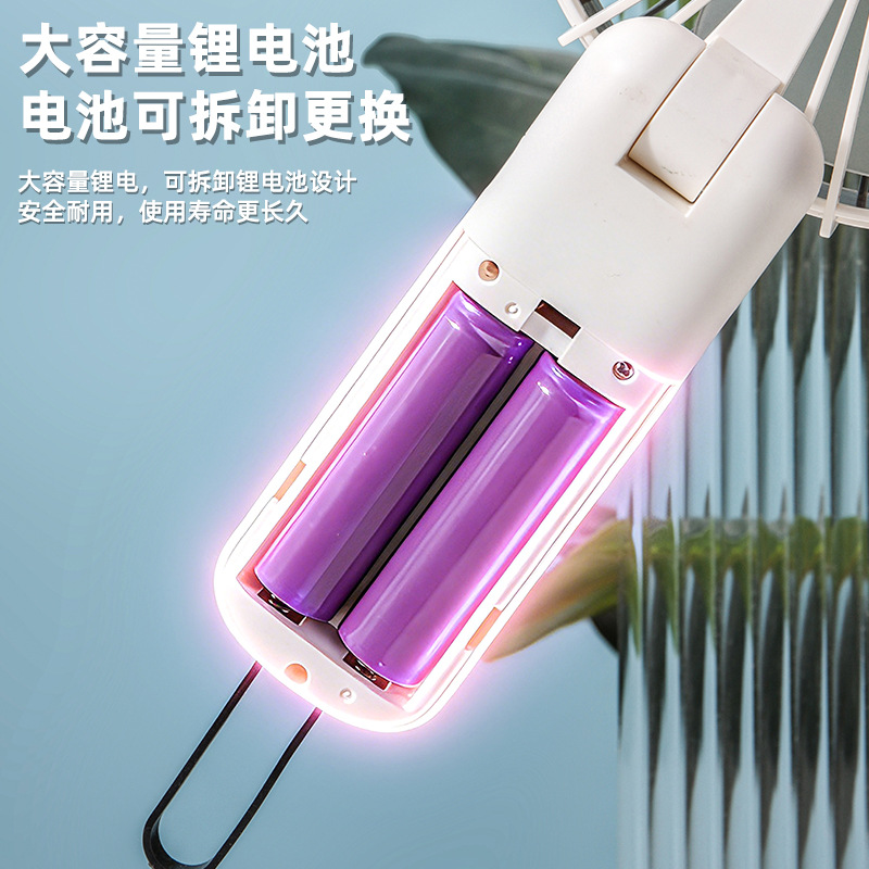 Verano pantalla digital de 6 pulgadas ventilador grande plegable 6 estudiantes al aire libre portátil ventilador portátil recargable regalos al por mayor