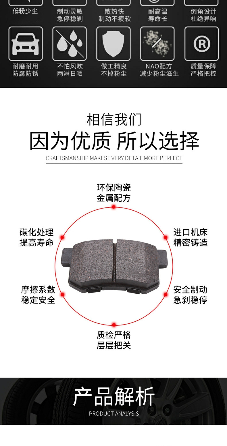 Applicable to Great Wall Haver new H6 tank 300 original front and rear brake pads leather tank 400 500 brake pads