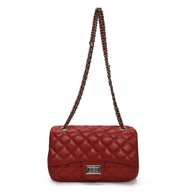 One-Shoulder Diamond-Pattern Shoulder Bag, Quilted Summer Bag, Stylish High-Quality