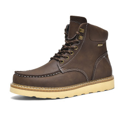 Cross-border high-quality Martin boots men's British casual fashion high-top shoes genuine leather couple work boots