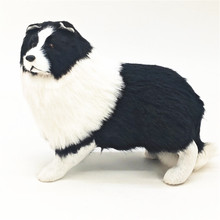 厂价批发仿真边牧模型黑白苏格兰牧羊犬边境柯利犬边境牧羊犬