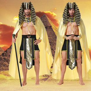 Wish New Halloween Adult Men's Egyptian Pharaoh Cosplay Costume Cosplay Stage Costume Dropshipping