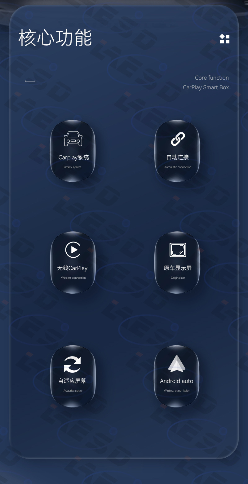 Cross-Border Two-In-One Wireless Car Adapter Smart Car-Machine Connectivity Box Android Autocarplay Box