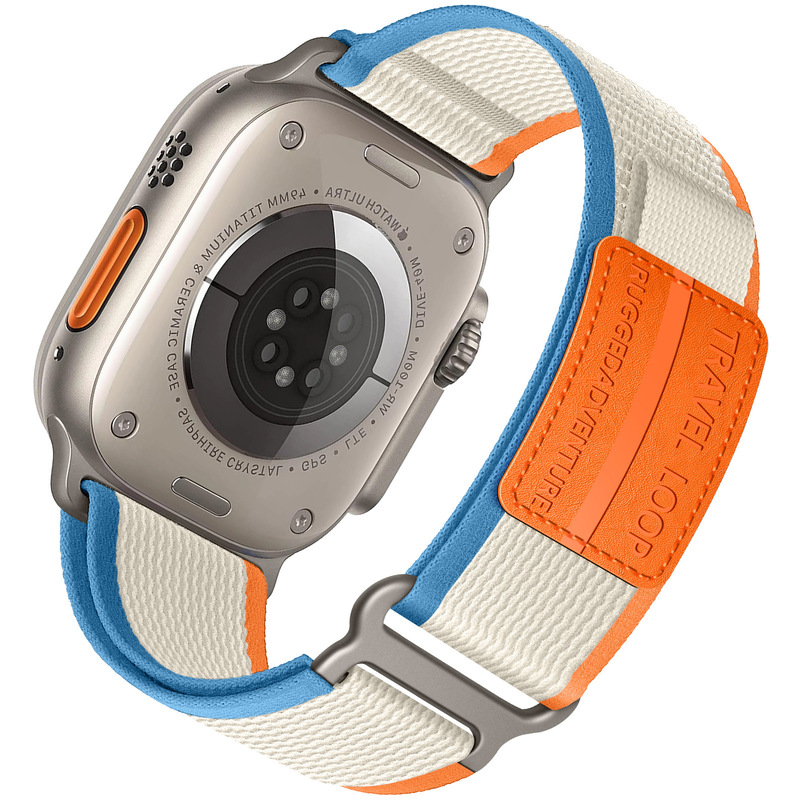 The new modified trail is suitable for apple watch S8/IWATCHS7/6/5ULTRAL nylon loop weaving