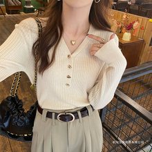 领针织衫女2025新款春秋内搭毛衣长袖打底衫秋冬感穿搭上衣