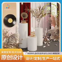 婚庆发光折纸甜品台折叠罗马柱折柱路引求婚生日派对求婚圆柱灯台