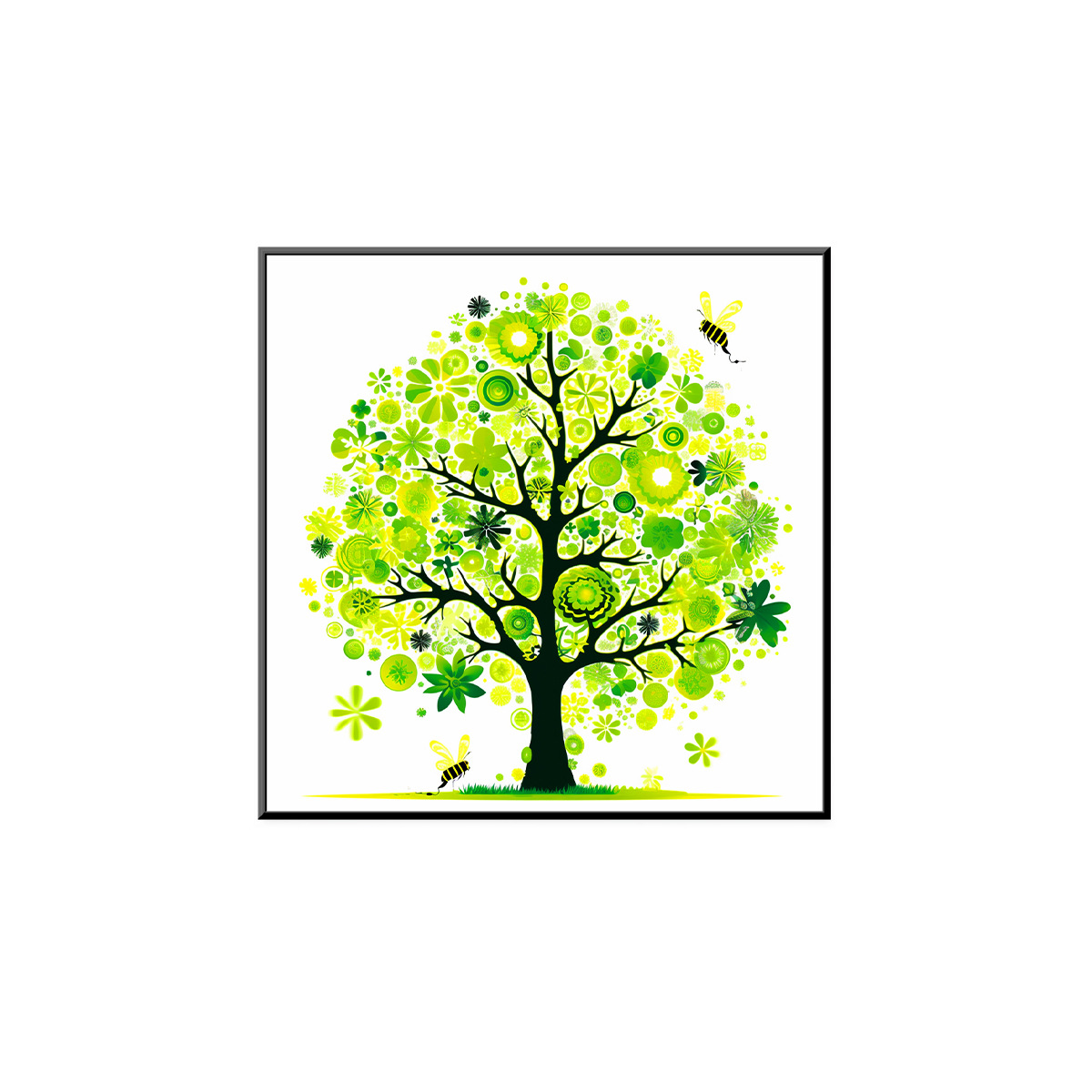 Mona Lisa Real Crosspoint Happy Tree - Ping An Moderno Minimalista Floral Plantas Pequeño Crosspoint Hecho a mano