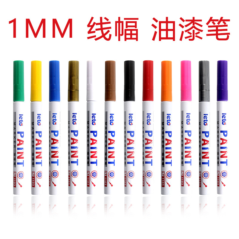 Lotto Colorful Paint Pens Waterproof Non-Fading Oil-Based Marker Pens for Painting Graffiti Metal Touch-Up Marker Pens