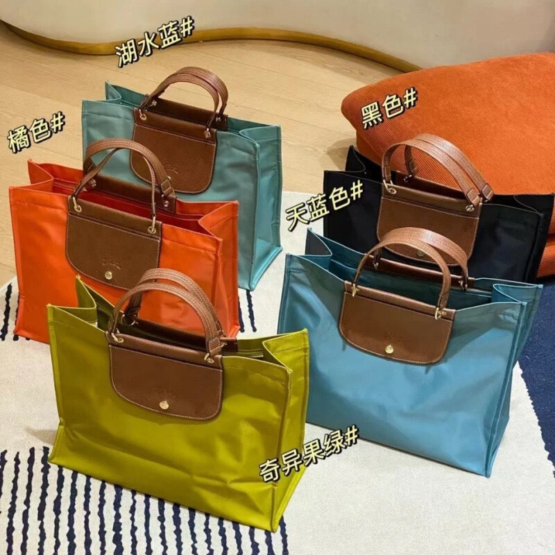 French Longxiang New High-Quality New Nylon Satchel Tote Bag Commuter Shopping Bag Computer Bag Briefcase for Women