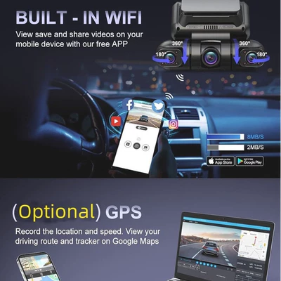 Front and Rear Cameras, Sentry Driving recorder