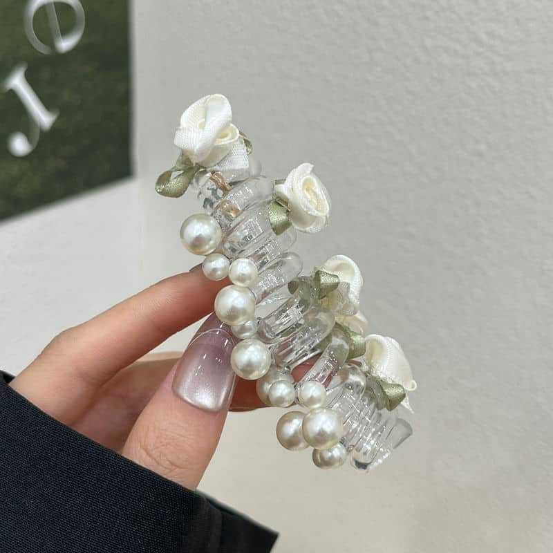 Cabeza coreana simple y de alta calidad linda línea telefónica de punto de onda de verano temperamento fresco cuerda de cabello diaria duradera