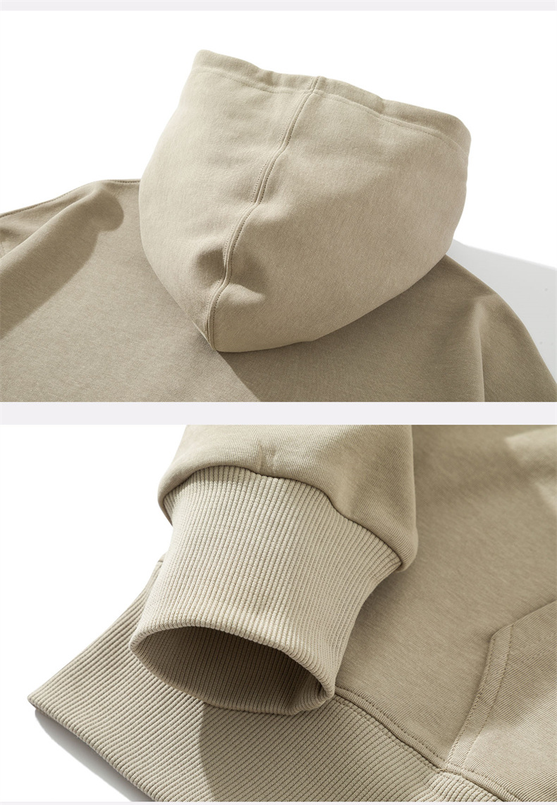 Men's Hoodie Retro Hooded Jacket Solid Colour Autumn Spring Top_voghion.com
