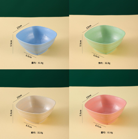 四角ボウル、麦わら丸ボウル、落下防止プラスチックボウル、ライスボウル、大スープボウル、サラダスープヌードルボウル、四角ライスボウル|undefined