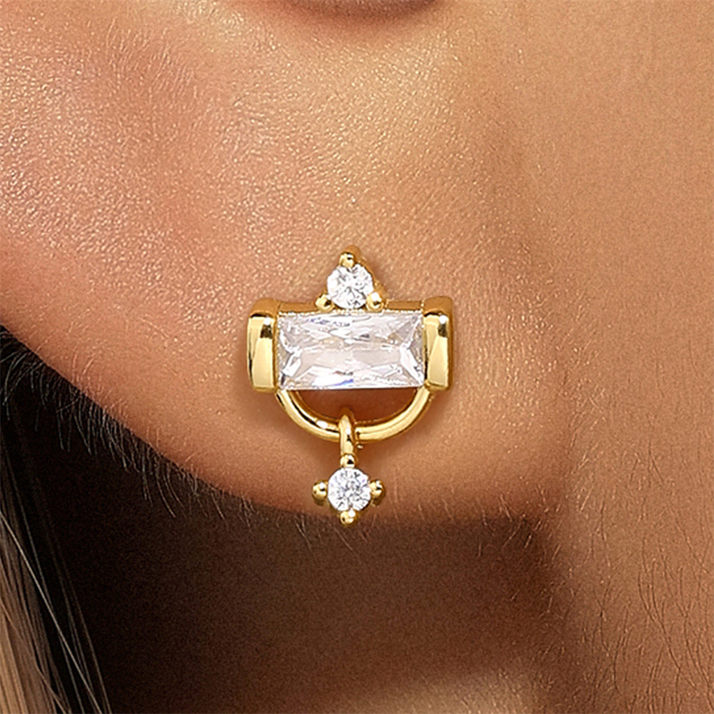 8g Weight 925 Sterling Silver Ear Needle Material Zircon Inlay Material Drop Earrings Classification 1 Pair Quantity Daily Occasion 925 Sterling Silver Material Geometric, Flower Pattern Women's Gender Plating Design Simple Style Style 1 Pair 925 Sterling Silver Zircon 925 Sterling Silver Earrings Geometric Flower Drop Earrings 8
