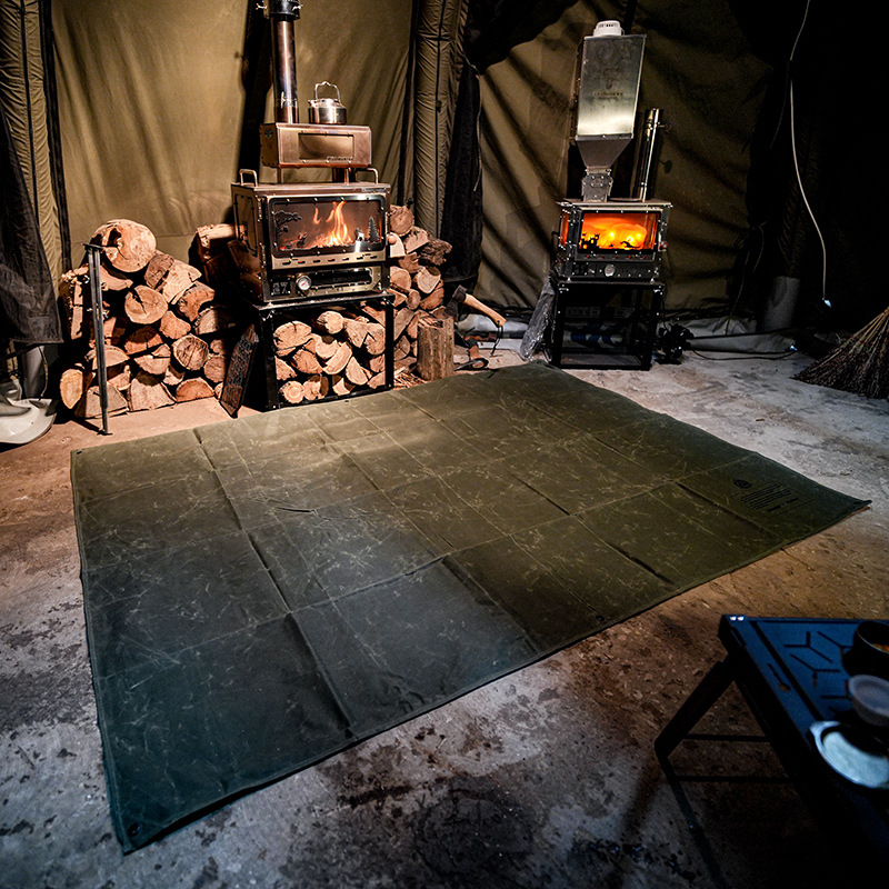 屋外キャンプBC風地布油ワックスキャンバス床マットピクニックマット床布床席耐摩耗性キャンプピクニッククッション