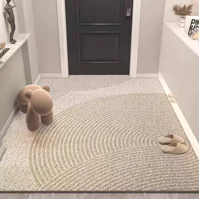 Household Mat, Hallway Mat, Avtomobil döşəmə paspasları - simple-geometry-3-60x90cm-silk-circle
