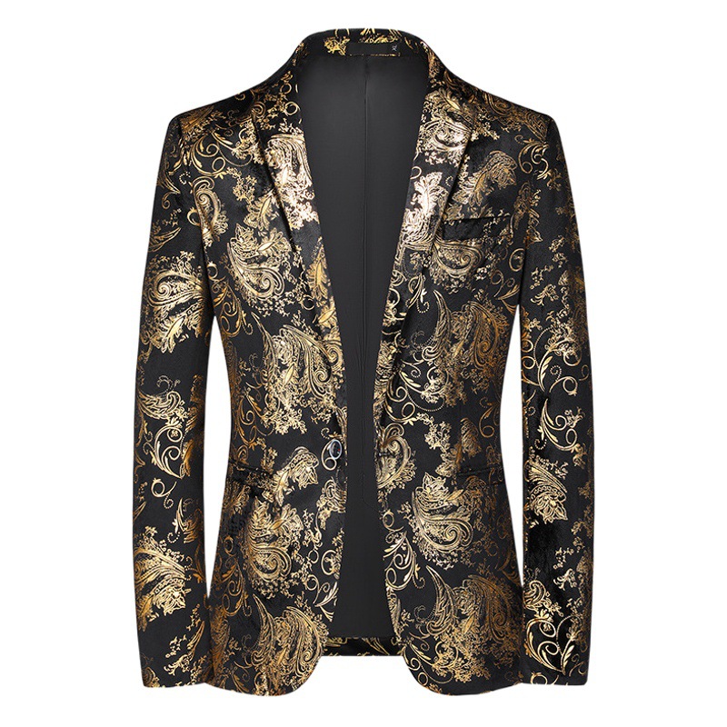 Comercio exterior transfronterizo 2022 nuevos hombres traje casual primavera y otoño moda bronceado SLIM-Fit manga larga traje de un solo pecho