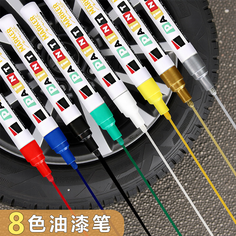 Shield Paint Pen Waterproof Non-Fading Marker Pen Black Gold Industrial Touch-Up Paint Pen Car Tire Pen