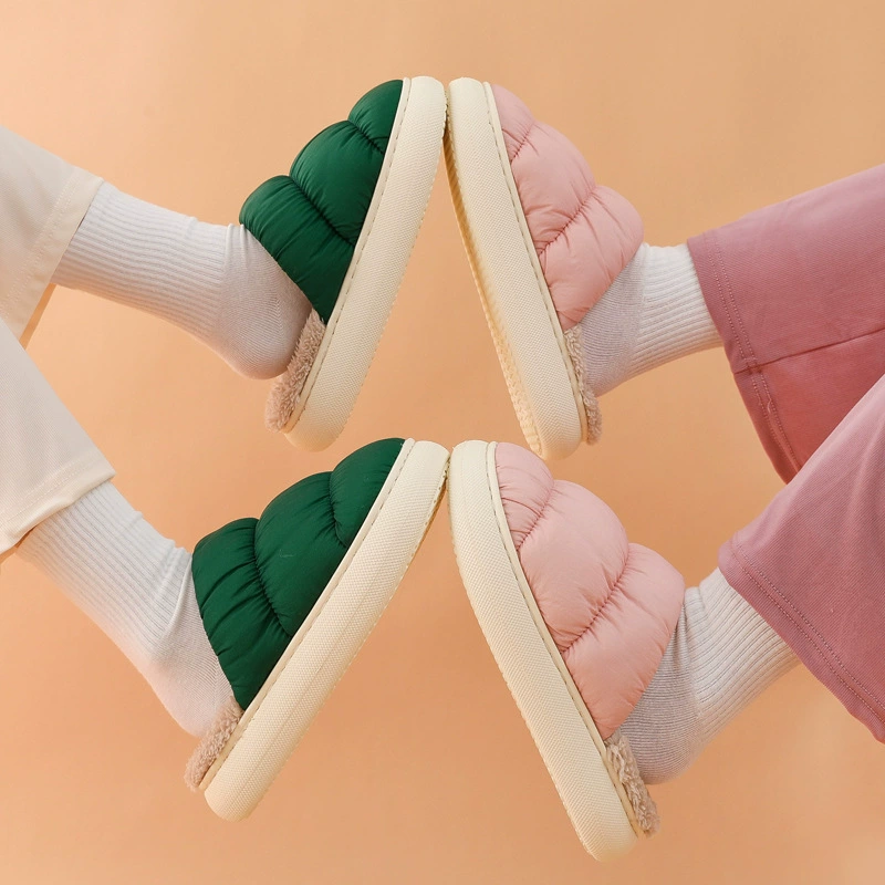 Оптовые облачные тапочки EVA домашняя пара домашняя плюшевая обувь теплые домашние хлопковые тапочки женские домашние осень и зима