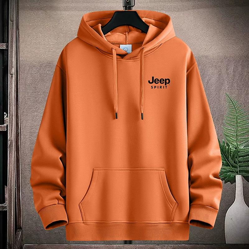 JEEP SPIRIT мужская футболка с длинными рукавами с капюшоном плюс бархатная толстовка мужской футболка с длинными рукавами 6832