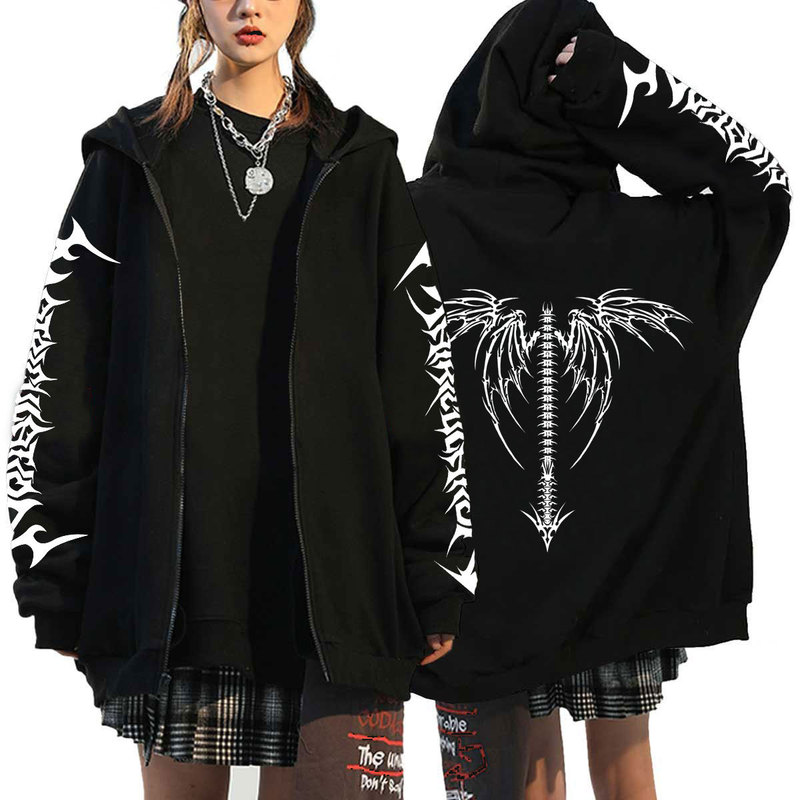 Diablo Hip Hop Gothic Harajuku Y2Y Kawaii Zipper Hoodie Men's and Women's Harajuku Coat Sweater Diablo Hip Hop Gothic Harajuku Y2Y Kawaii Zipper Hoodie Men's and Women's Harajuku Coat Sweater