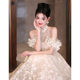 Evening Dress Skirt High-end Light Luxury Niche Light Wedding Dress Hanging Neck off-shoulder Women's 2024 New High-end Sense Vocal Art Test