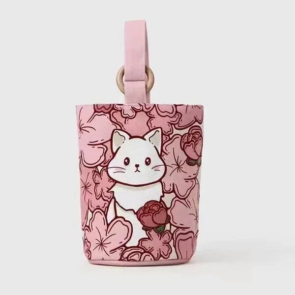 Snow Princess cute vitality original casual hand carrying bucket bag shopping female student bento lunch box handbag