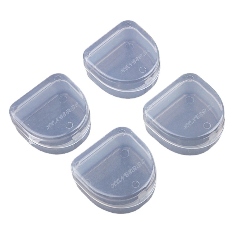 Venta directa de fábrica caja de plástico de doble capa transparente brackets de silicona caja de PP oreja de gato caja de almacenamiento logotipo de serigrafía