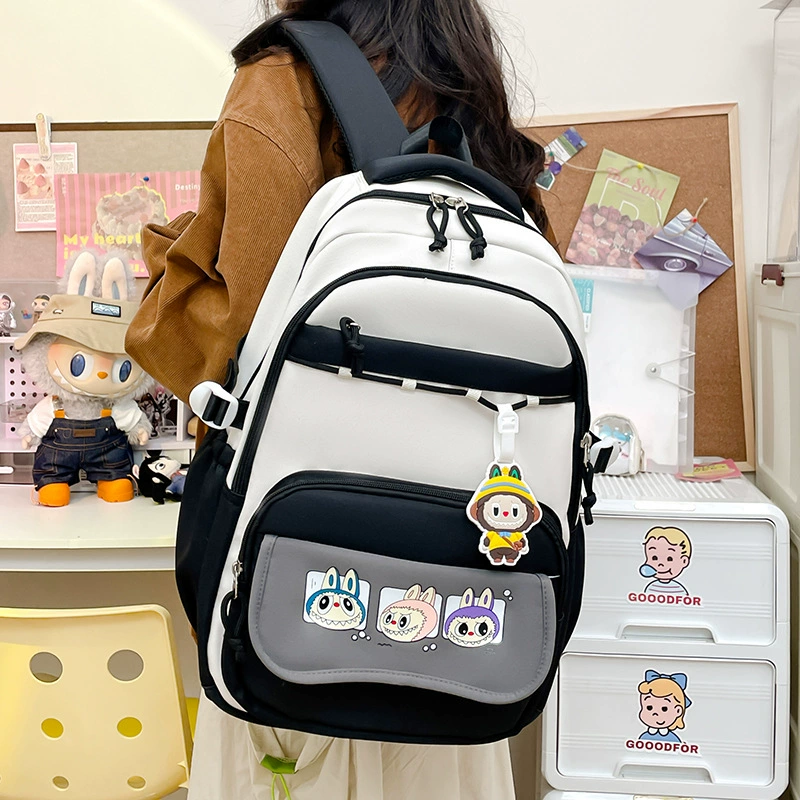 Capacious cartoon backpack, shoulder bag, school bag, for secondary school