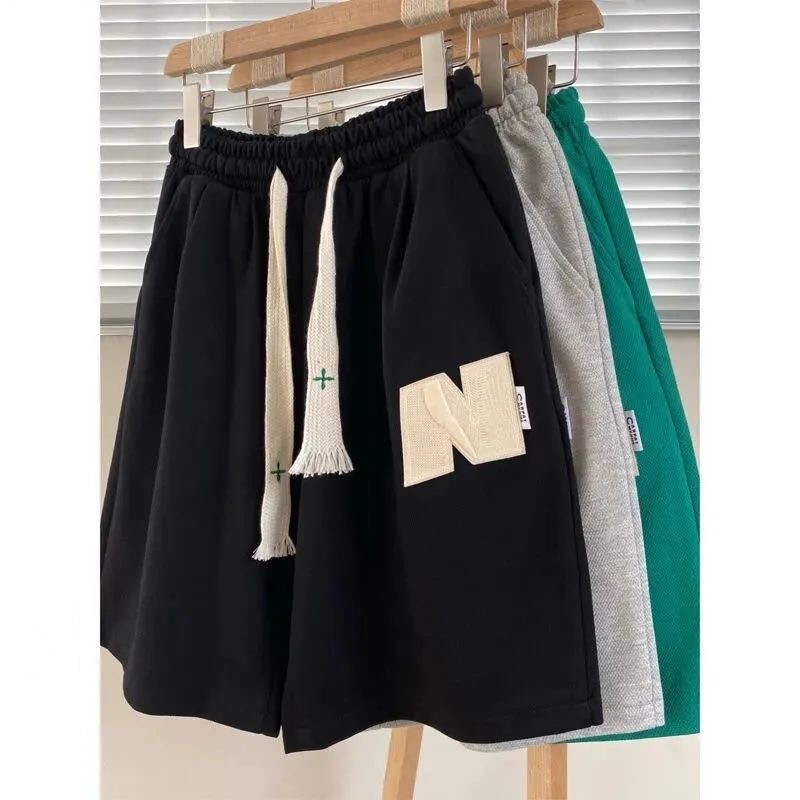 American Heavyweight Waffle Casual Shorts Men's Summer Straight Trendy Brand Loose and Versatile Wide-Leg Sports Mid-Length Pants