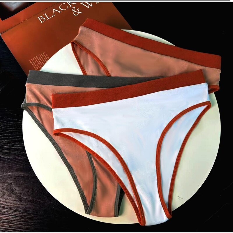Sexy Plus Size Underwear, Cotton Thong for Girls, Seamless High-Waisted Brazilian Pants, Breathable, Non-Stuck Crotch Slit Briefs, High