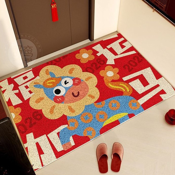 Halkfri dörrmatta av öglefiber för entrén_voghion.com