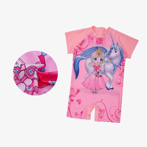 Children's swimsuit for girls, one-piece swimsuit for babies aged 1-3-6, little girls, young and middle school children, princess swimming suit