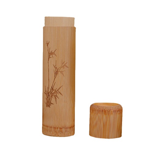 Bamboo Tea Can with Bamboo Products Bamboo Travel Bamboo Toothbrush Can Incense Tube Small Bamboo Tube Incense Packaging Tea Set Accessories