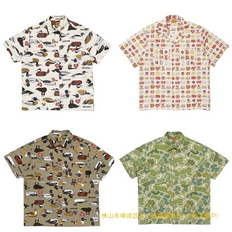 Japanese retro camouflage shirt for men and women