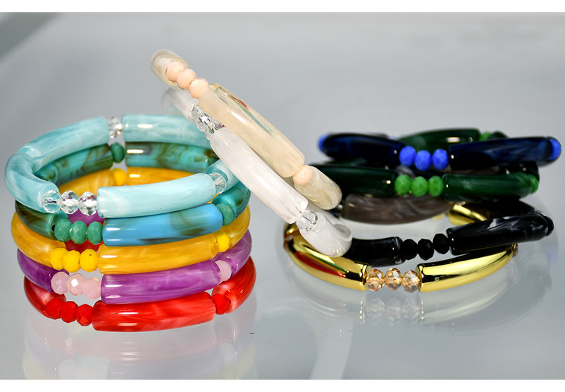 1 Piece Simple Style Solid Color Arylic Patchwork Womenu0027S Bracelets