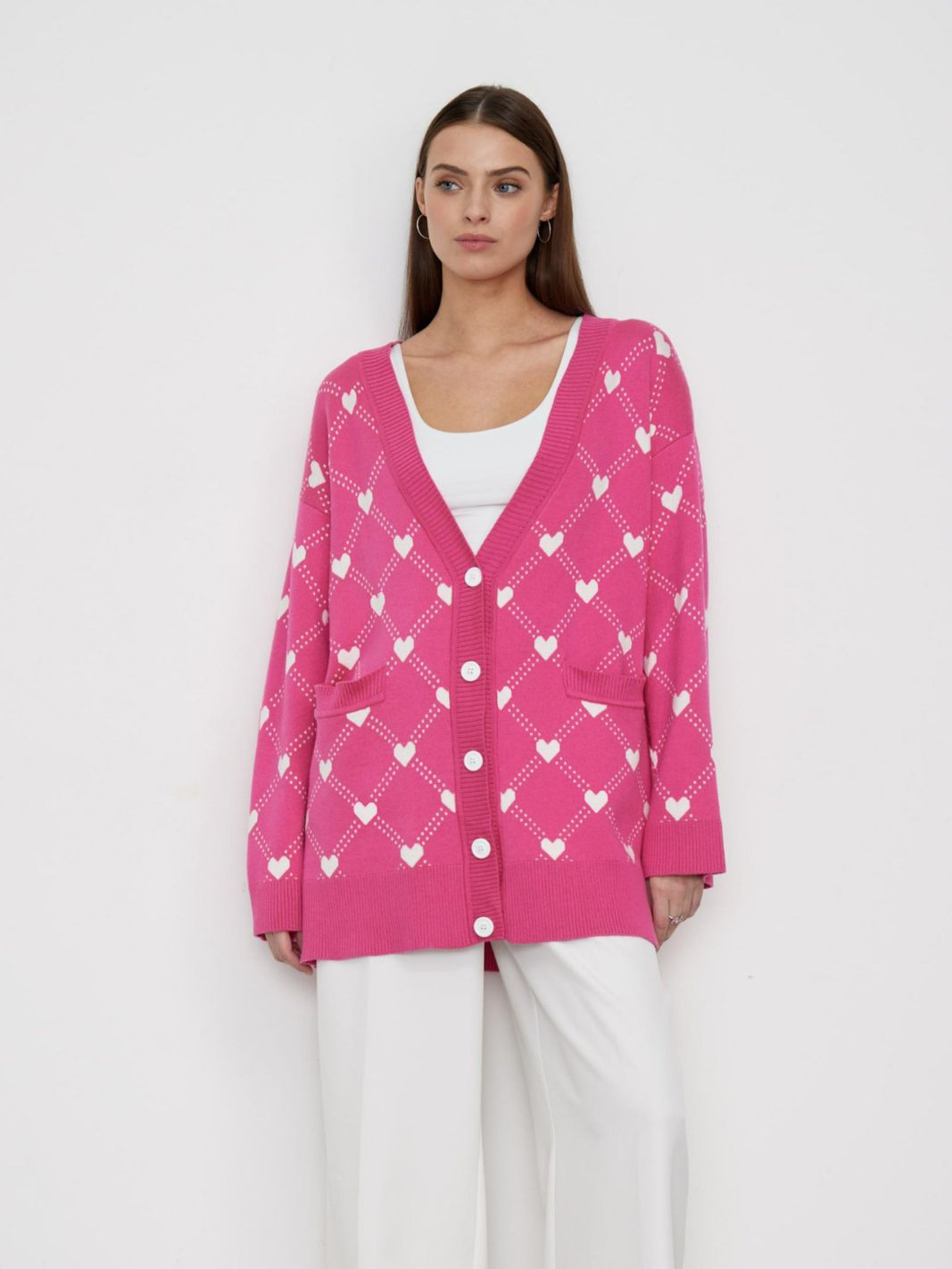 047 nueva transfronteriza ropa de mujer suéter europeo y americano AliExpress Amazon ruso amor jacquard suéter cardigan otoño image 1