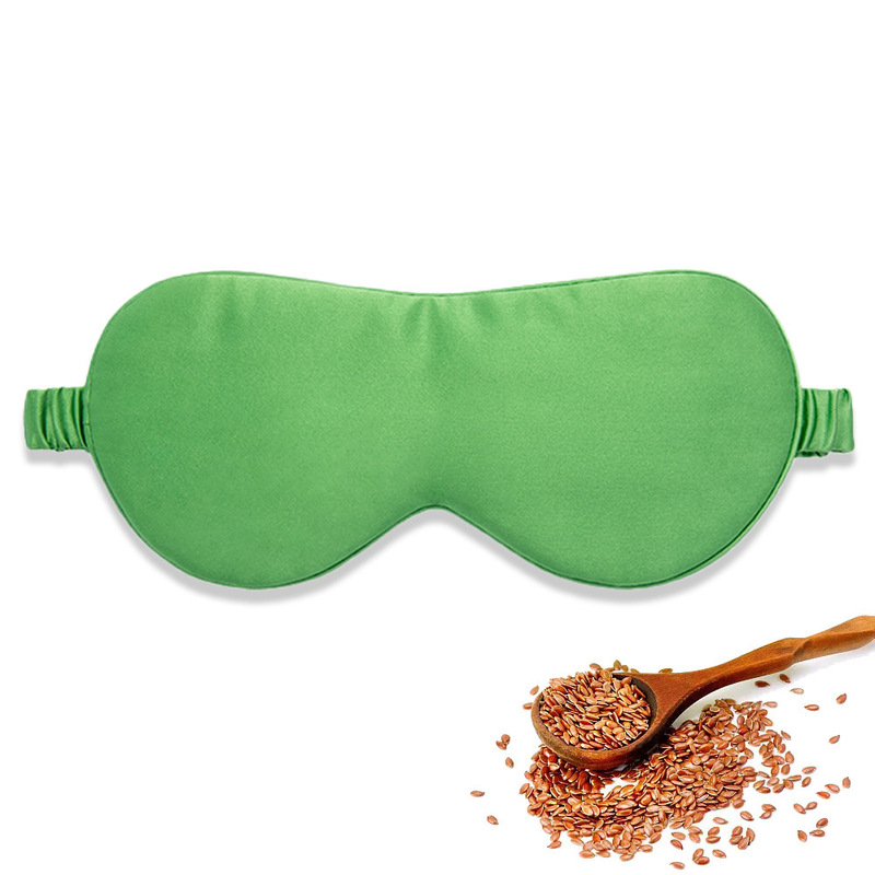 Source Factory Microwave Oven Heated Flaxseed Silk Eye Mask Hot Compress Yoga Steam Light-Blocking Sleep Eye Mask Customization