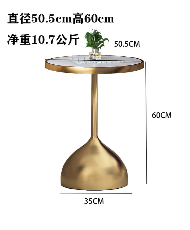 リビングルームの軽い贅沢な辺のいくつかの円形の大理石のソファーの辺のいくつかの小戸型のベランダのホテルのベッドの頭の岩板の小さいお茶のテーブル|undefined