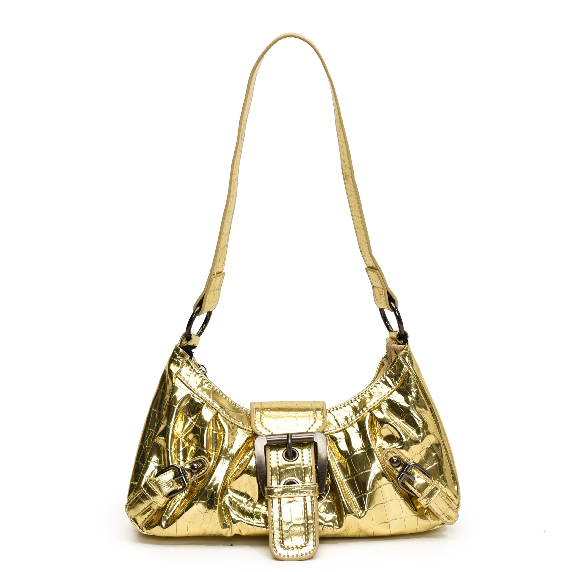 2024 otoño e invierno nueva tendencia de la moda bolso de hombro de axila bolso de pliegue de sentido avanzado bolso de hombro diagonal de mujer