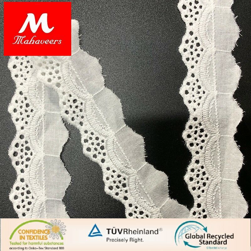 时装礼服刺绣棉线花边 现货雕孔缕空花样 内衣家居用品辅料批发