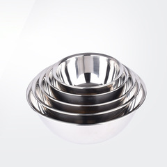 Wholesale factory export to Japan food-grade 304 stainless steel serving bowls, salad bowls, egg bowls, flour baking bowls, plates