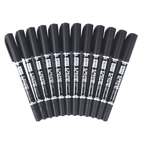 Thick and thin double-ended hook pen for students to use oil-based painting black art student-specific stroke color quick-drying hook pen