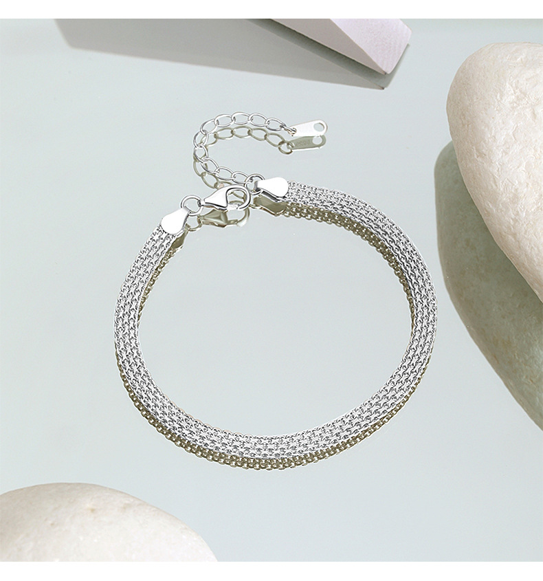 Bracciale in argento sterling stile freddo moda leggero lusso intrecciato cavo_voghion.com
