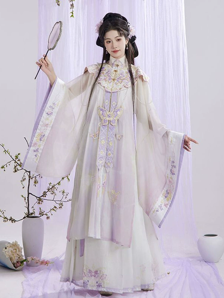 Новая женщина Hanfu [реалистичная] длинная рубашка с воротником