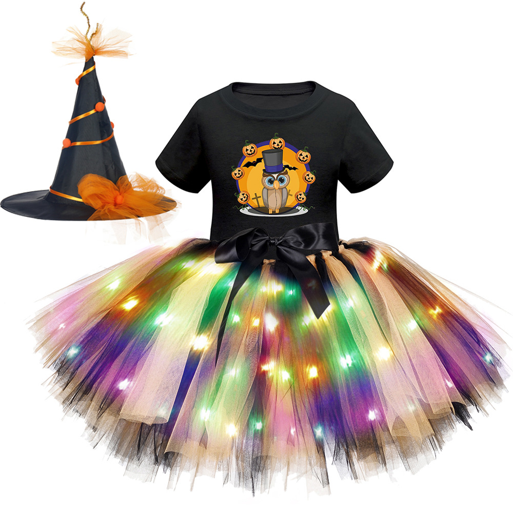 Хэллоуин светодиодный комплект с короткими рукавами 21