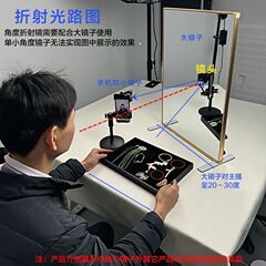 乾坤アングルミラー全身半身ジュエリー衣類生放送室専用ミラー後部カメラ屈折ミラー
