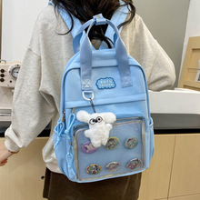 日系百搭感颜值手提双肩包ins学院风软妹少女包包大容量吧唧痛包