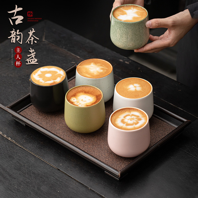 Taza de té Guyun, taza de té de cerámica mate doméstica, taza de té personal de gran capacidad, taza de té de kung fu, taza de té matcha