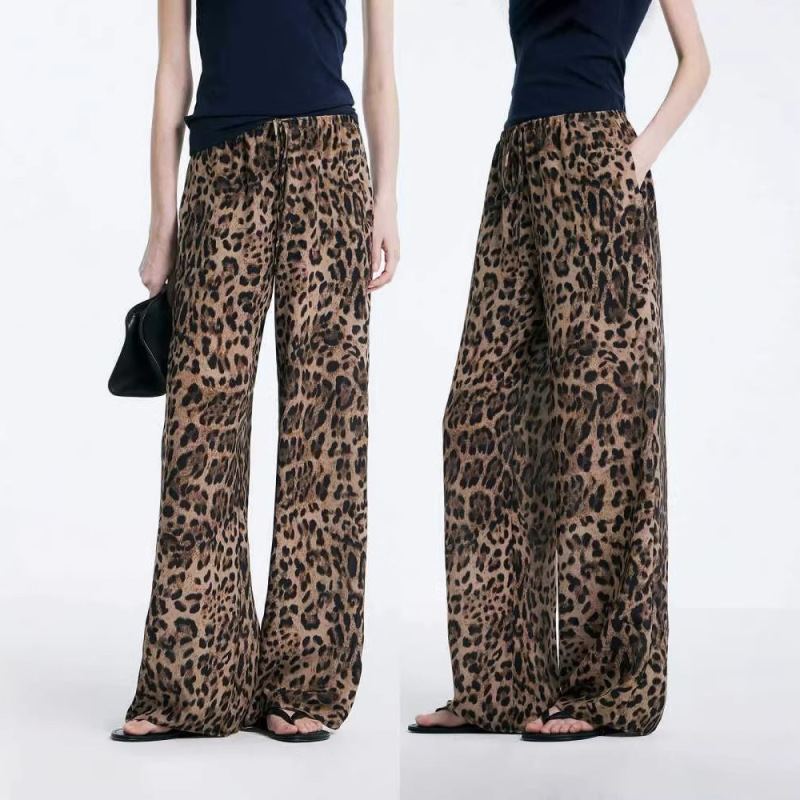 Summer Silk Skirt Pants for Women, Chinese Style Zen-Inspired Casual Flowing Silk Straight Wide-Leg Pants Summer Silk Skirt Pants for Women, Chinese Style Zen-Inspired Casual Flowing Silk Straight Wide-Leg Pants